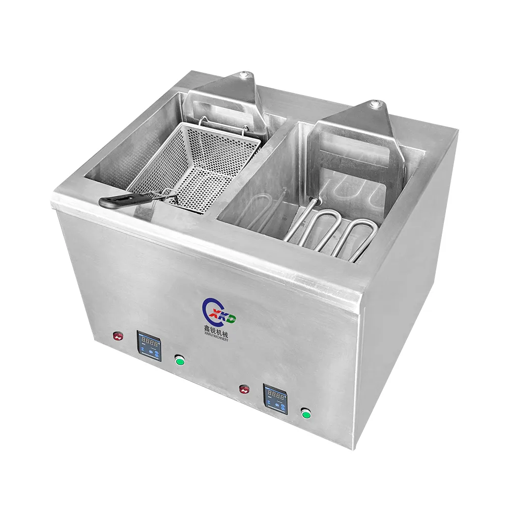 Freidora profunda de elevación automática de doble cilindro - Freidora profunda - foodmachtech